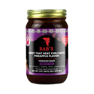 Sweet That Heat Chili Sauce Pineapple Flavor jar with bold flavors and versatile culinary uses.